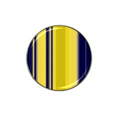 Yellow Blue Background Stripes Hat Clip Ball Marker