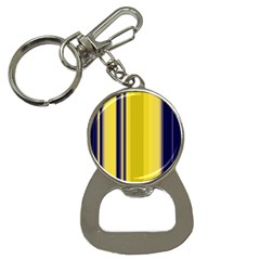 Yellow Blue Background Stripes Button Necklaces