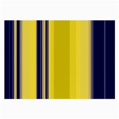 Yellow Blue Background Stripes Large Glasses Cloth (2-Side)