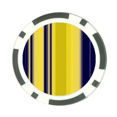 Yellow Blue Background Stripes Poker Chip Card Guard