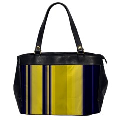 Yellow Blue Background Stripes Office Handbags