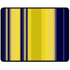 Yellow Blue Background Stripes Fleece Blanket (Medium) 