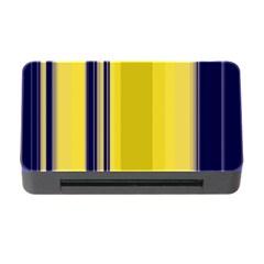 Yellow Blue Background Stripes Memory Card Reader with CF