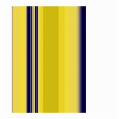 Yellow Blue Background Stripes Small Garden Flag (Two Sides)