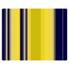 Yellow Blue Background Stripes Double Sided Flano Blanket (Medium) 