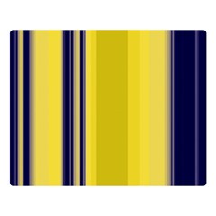 Yellow Blue Background Stripes Double Sided Flano Blanket (Large) 