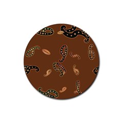 Brown Forms Rubber Coaster (round) 