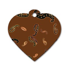 Brown Forms Dog Tag Heart (one Side)