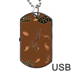 Brown Forms Dog Tag Usb Flash (one Side)