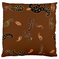 Brown Forms Large Flano Cushion Case (one Side) by Simbadda