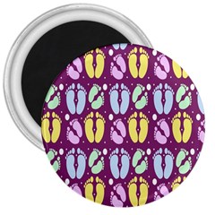 Baby Feet Patterned Backing Paper Pattern 3  Magnets