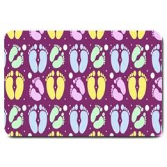 Baby Feet Patterned Backing Paper Pattern Large Doormat  by Simbadda