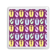 Baby Feet Patterned Backing Paper Pattern Memory Card Reader (square)  by Simbadda