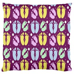 Baby Feet Patterned Backing Paper Pattern Standard Flano Cushion Case (one Side) by Simbadda