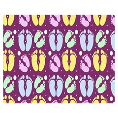 Baby Feet Patterned Backing Paper Pattern Double Sided Flano Blanket (medium) 