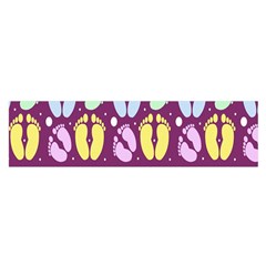 Baby Feet Patterned Backing Paper Pattern Satin Scarf (oblong)