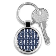 Seahorse And Shell Pattern Key Chains (round)  by Simbadda