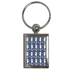 Seahorse And Shell Pattern Key Chains (rectangle)  by Simbadda