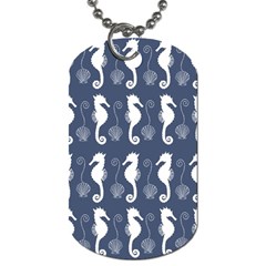 Seahorse And Shell Pattern Dog Tag (two Sides) by Simbadda