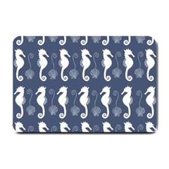 Seahorse And Shell Pattern Small Doormat  by Simbadda