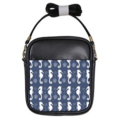 Seahorse And Shell Pattern Girls Sling Bags