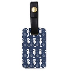 Seahorse And Shell Pattern Luggage Tags (one Side) 