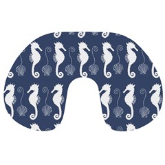 Seahorse And Shell Pattern Travel Neck Pillows