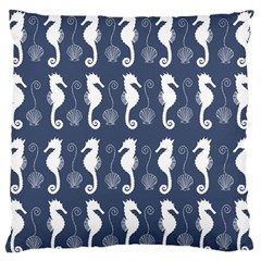 Seahorse And Shell Pattern Standard Flano Cushion Case (one Side)