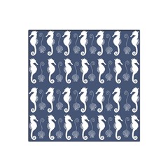 Seahorse And Shell Pattern Satin Bandana Scarf