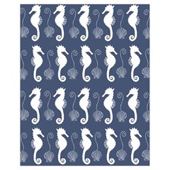 Seahorse And Shell Pattern Drawstring Bag (small)