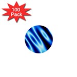 Grunge Blue White Pattern Background 1  Mini Buttons (100 pack)  Front