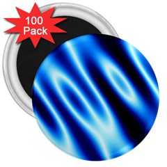 Grunge Blue White Pattern Background 3  Magnets (100 Pack)