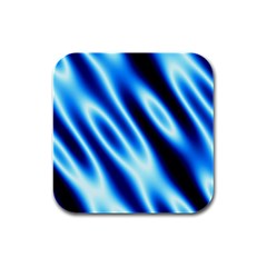 Grunge Blue White Pattern Background Rubber Square Coaster (4 Pack) 