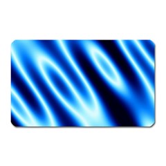 Grunge Blue White Pattern Background Magnet (rectangular)