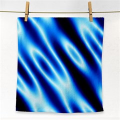 Grunge Blue White Pattern Background Face Towel