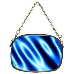 Grunge Blue White Pattern Background Chain Purses (one Side) 