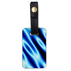 Grunge Blue White Pattern Background Luggage Tags (one Side) 