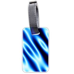 Grunge Blue White Pattern Background Luggage Tags (two Sides)