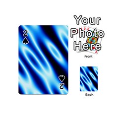 Grunge Blue White Pattern Background Playing Cards 54 (mini) 