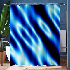 Grunge Blue White Pattern Background Shower Curtain 60  X 72  (medium) 