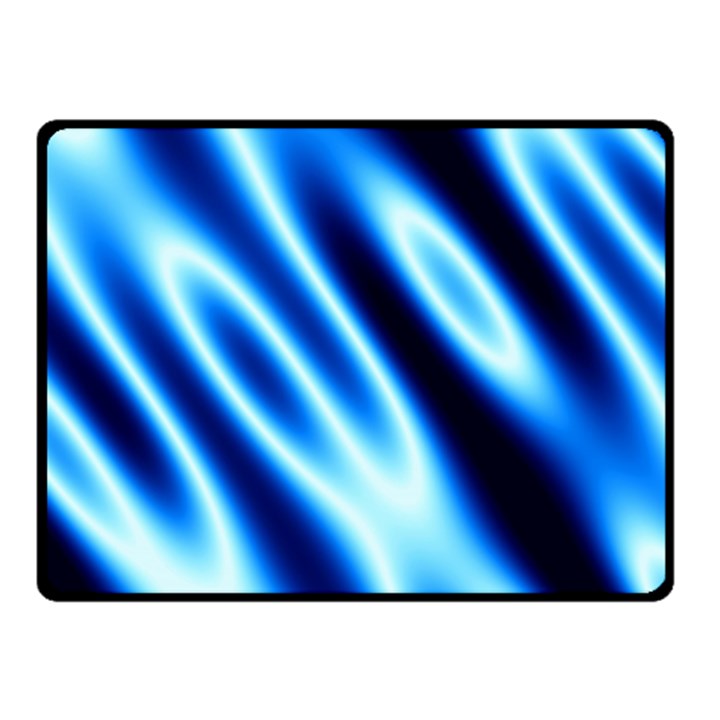 Grunge Blue White Pattern Background Double Sided Fleece Blanket (Small) 