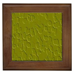 Olive Bubble Wallpaper Background Framed Tiles by Simbadda