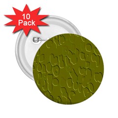 Olive Bubble Wallpaper Background 2 25  Buttons (10 Pack) 