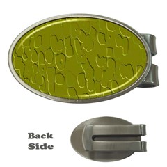 Olive Bubble Wallpaper Background Money Clips (oval)  by Simbadda