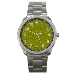 Olive Bubble Wallpaper Background Sport Metal Watch