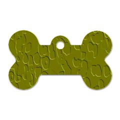 Olive Bubble Wallpaper Background Dog Tag Bone (one Side)