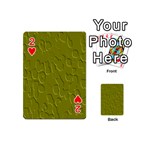 Olive Bubble Wallpaper Background Playing Cards 54 (Mini)  Front - Heart2