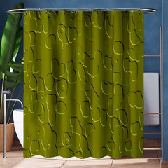 Olive Bubble Wallpaper Background Shower Curtain 60  X 72  (medium)  by Simbadda