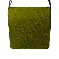 Olive Bubble Wallpaper Background Flap Messenger Bag (l)  by Simbadda