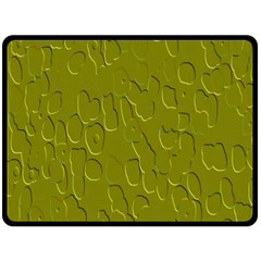 Olive Bubble Wallpaper Background Double Sided Fleece Blanket (large) 